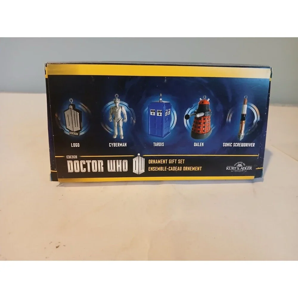 Vtg 1996 Kurt Adler Doctor Who Ornament Cyberman Dalek Screwdriver Tardis W Box